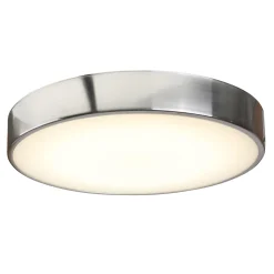 Plafonnier de salle de bain Wapta LED intégrée 1200lm 12W IP44 Ø28,3cm blanc froid & blanc chaud GoodHome chrome brillant