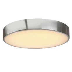 Plafonnier de salle de bain Wapta LED intégrée 1200lm 12W IP44 Ø28,3cm blanc froid & blanc chaud GoodHome chrome brillant