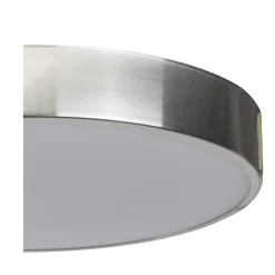 Plafonnier de salle de bain Wapta LED intégrée 1200lm 12W IP44 Ø28,3cm blanc froid & blanc chaud GoodHome chrome brillant