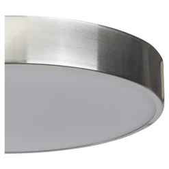 Plafonnier de salle de bain Wapta LED intégrée 1200lm 12W IP44 Ø28,3cm blanc froid & blanc chaud GoodHome chrome brillant