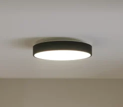 Plafonnier de salle de bain Wapta LED intégrée 1200lm 12W IP44 Ø28,3cm blanc froid & blanc chaud GoodHome noir