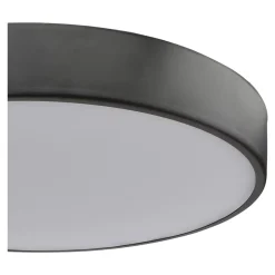 Plafonnier de salle de bain Wapta LED intégrée 1200lm 12W IP44 Ø28,3cm blanc froid & blanc chaud GoodHome noir