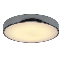 Plafonnier de salle de bain Wapta LED intégrée 1200lm 12W IP44 Ø28,3cm blanc froid & blanc chaud GoodHome noir brillant