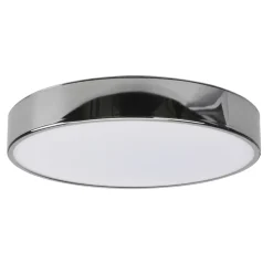 Plafonnier de salle de bain Wapta LED intégrée 1200lm 12W IP44 Ø28,3cm blanc froid & blanc chaud GoodHome noir brillant