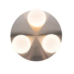 Plafonnier de salle de bain moderne en acier 3 lumières - Cederic