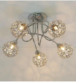 Plafonnier design 5 boules Aphyse