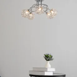 Plafonnier design 5 boules Aphyse