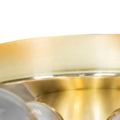 Plafonnier design en laiton avec verre fumé 4 lumières - Explode