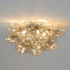 Plafonnier design grappe de 17 verres - Bartali