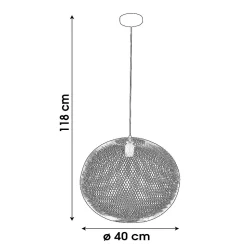 Plafonnier design industriel rond en métal Spirit