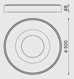 Plafonnier design, Lampe de plafond Coin LED, MANTRA