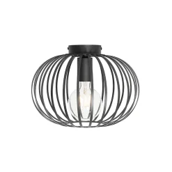 Plafonnier design noir 30 cm - Johanna