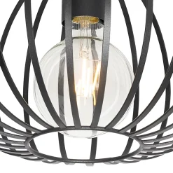 Plafonnier design noir 30 cm - Johanna