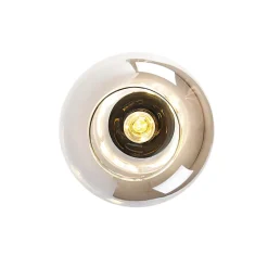 Plafonnier design noir & or avec verre fumé - Zuzanna