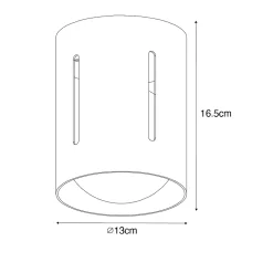 Plafonnier design noir avec intérieur doré - Yana