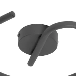 Plafonnier design noir avec or 3 lumières rond - Noud