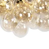 Plafonnier design noir avec verre ambre 6 lumières - Uvas