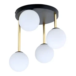 Plafonnier DOLCE 4 BL OPAL, Emibig Lighting, Fabriqué en EU