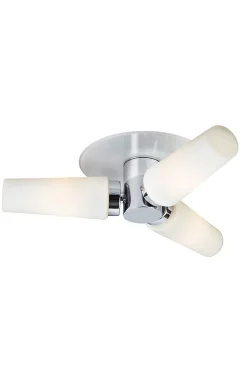 Plafonnier E14, max. 3x40W, IP44, blanc et chrome - Markslöjd - Brastad