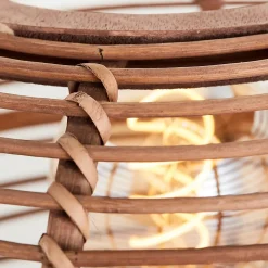 Plafonnier E27 40W beige et noir Ø32cm Brilliant, Woodball