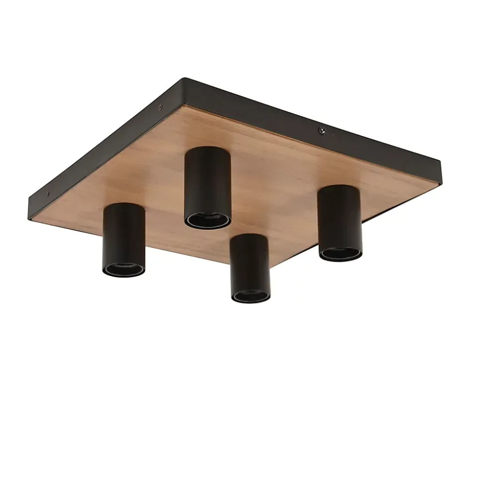 Plafonnier E27 40W Corep Conrad marron L.30 x H.10 x P.30 cm