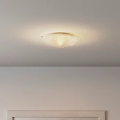 Plafonnier E27 42W GoodHome Dius mat blanc H.9 x Ø30 cm