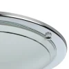 Plafonnier E27 42W GoodHome Hubaa brillant chrome effet givré H.8 x Ø29 cm