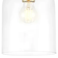 Plafonnier E14 28W GoodHome Thestias effet or H.26 x Ø17 cm