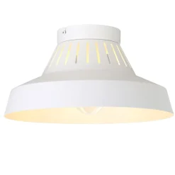 Plafonnier E27 42W GoodHome Yarra blanc mat H.15.5 x Ø30 cm