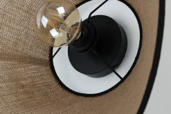 Plafonnier E27 40W noir et beige Ø40 x H.30cm Seynave, Miopalmo