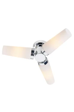 Plafonnier E14, 3x40W, IP44, chrome et verre opale - Markslöjd - Hede