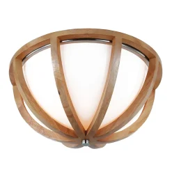 Plafonnier Elstead Allier, bois clair, acier brossé, E27