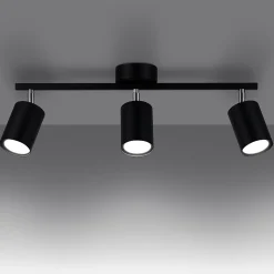 Plafonnier en acier 3 ampoules 4000K - 46x8x20cm Sollux