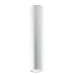 Plafonnier en acier 1 ampoule 3000K - 6x6x40cm Sollux