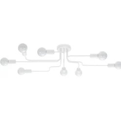 Plafonnier en acier 8 ampoules 3000K - 103x56x15.5cm Sollux
