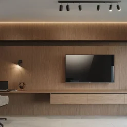 Plafonnier en acier 6 ampoules 3000K - 118x6x16cm Sollux