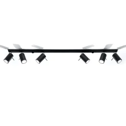 Plafonnier en acier 6 ampoules 3000K - 118x6x16cm Sollux