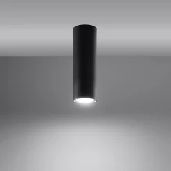 Plafonnier en acier 1 ampoule 4000K - 6x6x20cm Sollux