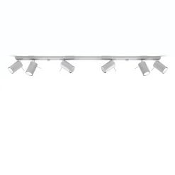 Plafonnier en acier 6 ampoules 3000K - 118x6x16cm Sollux