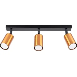 Plafonnier en acier 3 ampoules 3000K - 45x6x18.5cm Sollux