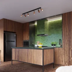 Plafonnier en acier 4 ampoules 3000K - 82x6x18.5cm Sollux