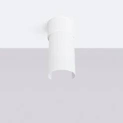 Plafonnier en acier 1 ampoule 3000K - 10x10x21cm Sollux