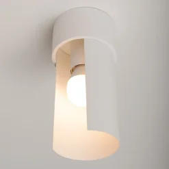 Plafonnier en acier 1 ampoule 3000K - 10x10x21cm Sollux