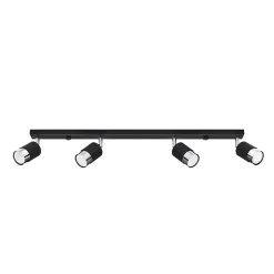 Plafonnier en acier 4 ampoules 4000K - 81x5x18cm Sollux