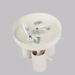 Plafonnier en acier 3 ampoules 4000K - 19.5x19.5x18.5cm Sollux