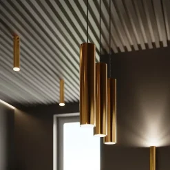 Plafonnier en acier 1 ampoule 3000K - 6x6x30cm Sollux