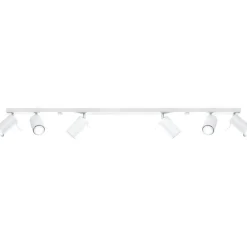 Plafonnier en acier 6 ampoules 3000K - 118x6x16cm Sollux