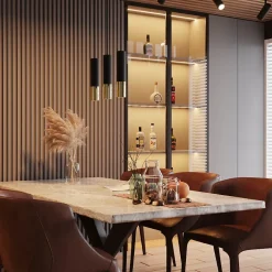 Plafonnier en acier 1 ampoule 3000K - 6x6x29cm Sollux