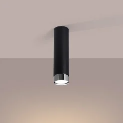 Plafonnier en acier 1 ampoule 4000K - 6x6x22.5cm Sollux