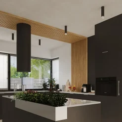 Plafonnier en acier 1 ampoule 4000K - 6x6x22.5cm Sollux